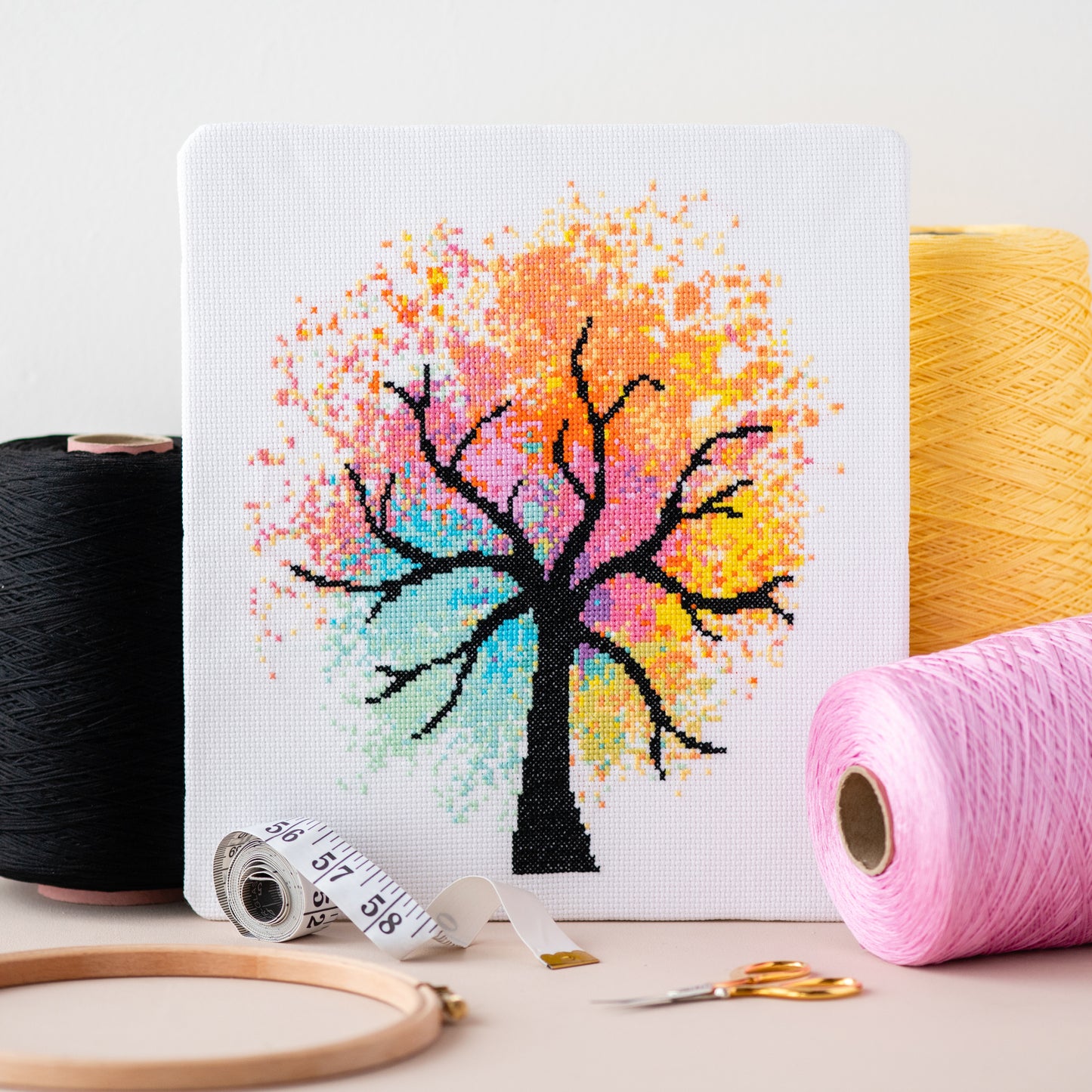 Watercolour Tree Cross Stitch Kit