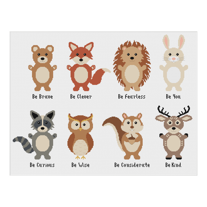 Woodland Animals Counted Cross Stitch Kit